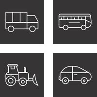 Truck and Bus Icon vector