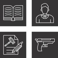 Book and Judge Icon vector