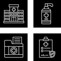 hospital y frío icono vector