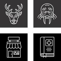 Deer and animal Icon vector