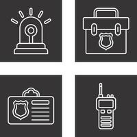 Siren and Suitcase Icon vector