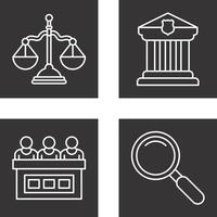 Balance and Courthouse Icon vector