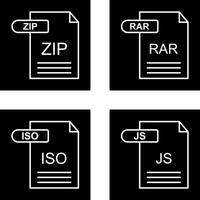 ZIP and RAR Icon vector