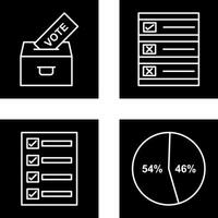 Casting Vote and Ballot Paper Icon vector