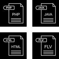 php y Java icono vector