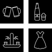 Beers Toasting and Beer Icon vector