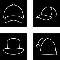 gorra y sombrero icono vector