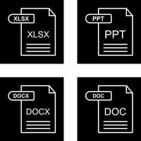 XLSX and PPT Icon vector
