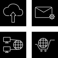 Upload to Cloud and Message Settings Icon vector