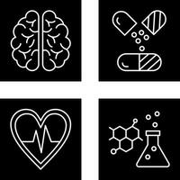 Brain and Capsule Icon vector