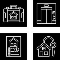 Briefcase and Elevator Icon vector