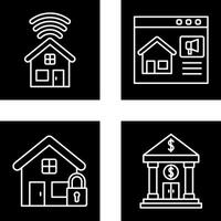 Smart house and Marketing Icon vector