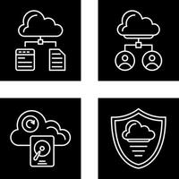 archivo y nube icono vector