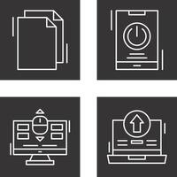 Copy and Power Icon vector