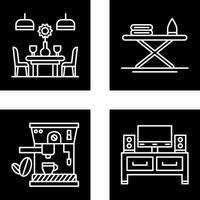 Iron Board and Table Icon vector