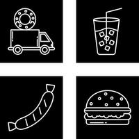 Delivery Truck and Cold Drink Icon vector