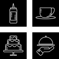 salsa y té icono vector