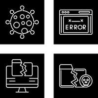 Virus and Error Code Icon vector