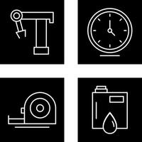 Robotic Arm and Clock Icon vector