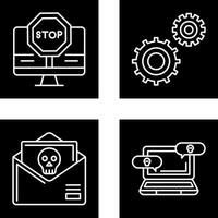 Stop and Setting Icon vector