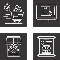 Happy Hour and Out of Stock Icon vector