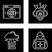 Cloud Security and Website Icon vector