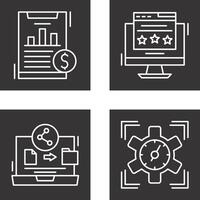 Financial Analytics and Webpage Icon vector