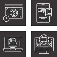 Time is Mony and Faq Icon vector