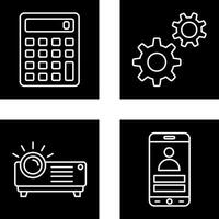 Calculator and Setting Icon vector