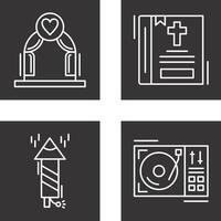 Arch and Bible Icon vector