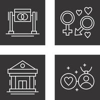 Wedding and Genders Icon vector