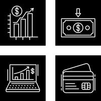 Chart Up and Money Down Icon vector