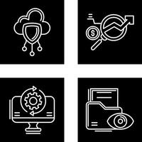 Data Protection and Data Research Icon vector