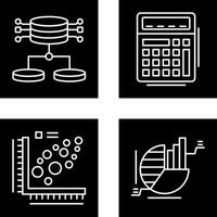 Structured Data and Calculator Icon vector