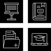 tablero y libro icono vector