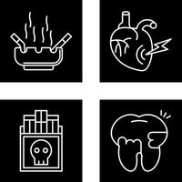 Heart Attack and hashtray Icon vector
