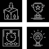 Package and Trophy Icon vector