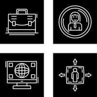 Briefcase and User Icon vector