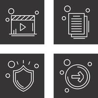 Player and Document Icon vector