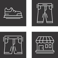 Zapatos y pantalones icono vector