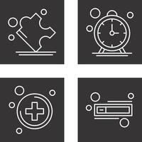 Puzzle and Stop Watch Icon vector