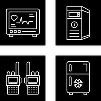 Cardiogram and Cpu Icon vector