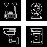 Router and Web Cam Icon vector