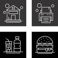 House and Printer Icon vector