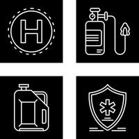 Helipad and Oxygen Icon vector