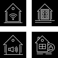 Smart Home and Window Icon vector