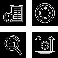 Time Planing and Loop Icon vector