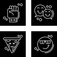 Fist and Chatting Icon vector