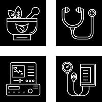 Ayurvedic and Stethoscope Icon vector