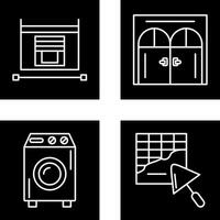 Blind and Door Icon vector